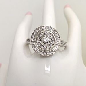 Vintage Diamond Ring 14K White Gold